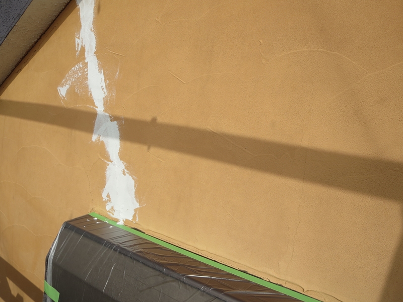  ジョリパット外壁　クラック処理　塗装　