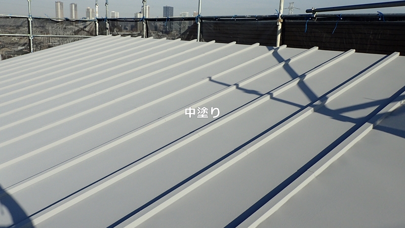 川崎市中原区ジョリパット外壁塗装　屋根ガイナ塗装