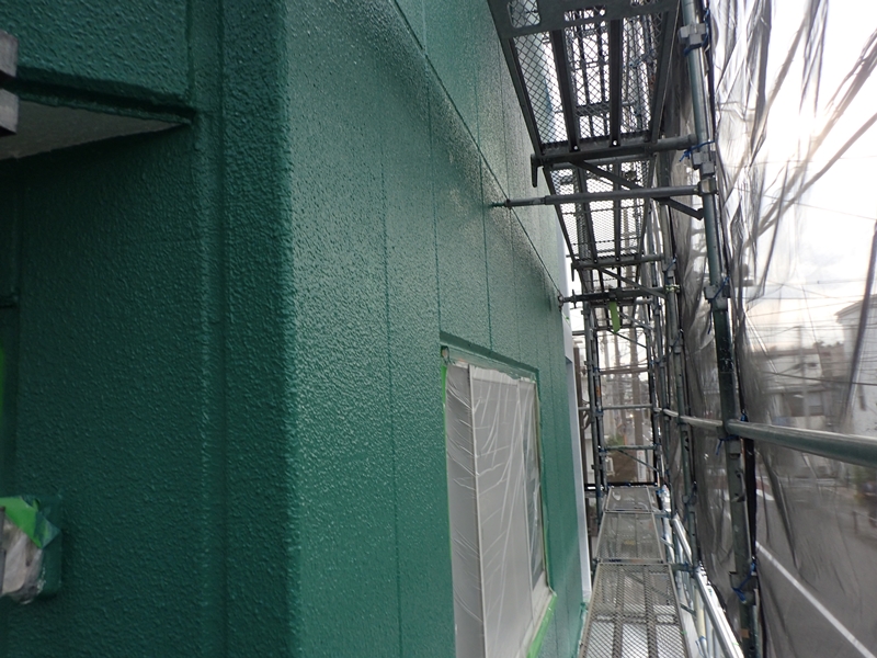  川崎市 高津区 マンション 塗装　ALC 外壁塗装 の施工　上塗り