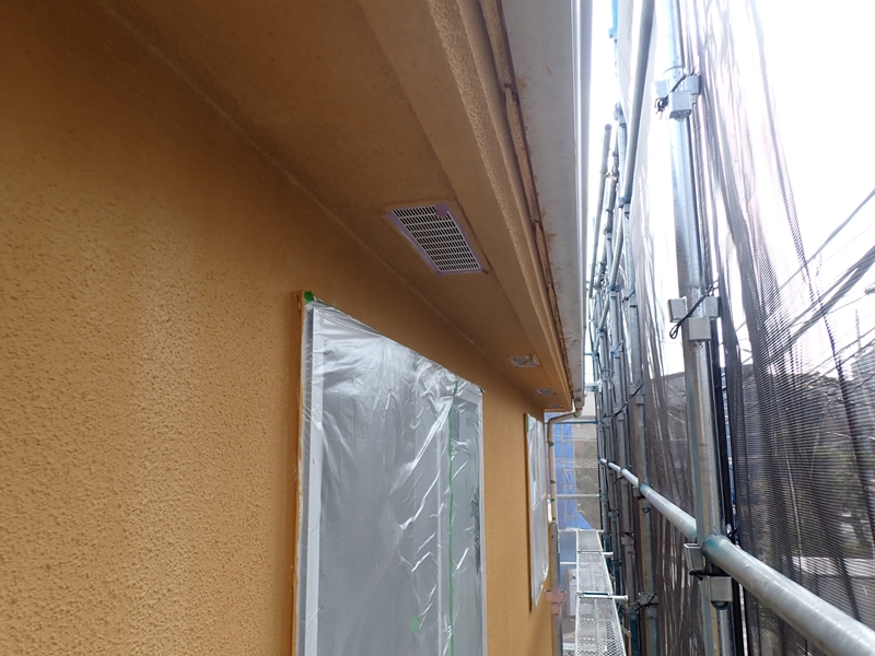 川崎市多摩区　外壁塗装　リシンの塗装　ジョリパットフレッシュ
