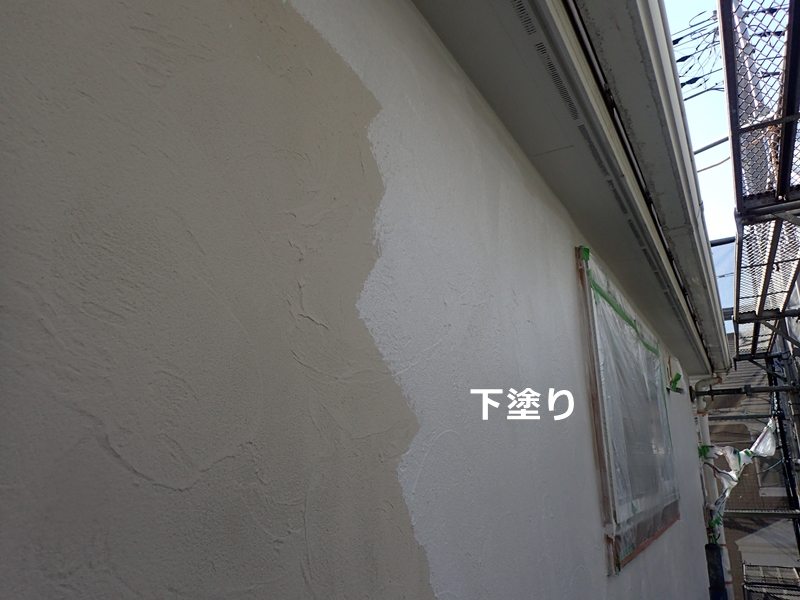 ジョリパットフレッシュで外壁塗装、壁面塗り替え工事