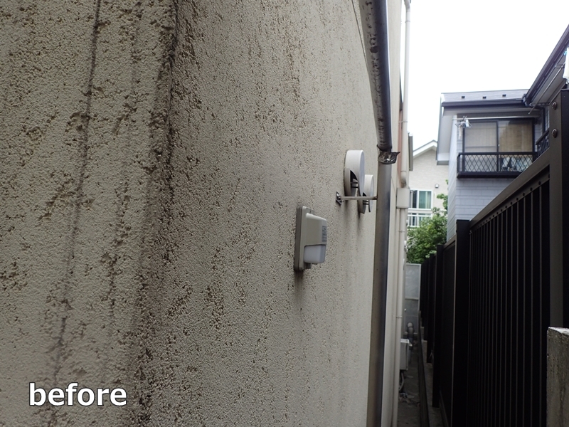 外壁塗装 東京都住宅ジョリパット外壁とタイル外壁の改修工事